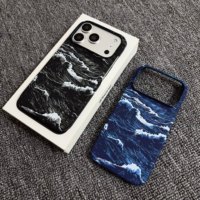 Nouvelle coque de téléphone en fibre d'aramide synthétique, coque rigide en PC magnétique pour iPhone 12 13 14 15 16 17 18 Pro Max 17 Pro Max 16 Plus