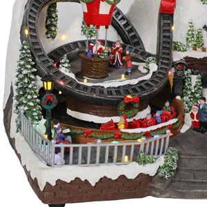 Carrusel de Resina con Luz LED Inspirado en Anime para Feria Navideña, con Globo Aerostático en Movimiento, Tren y Escultura de Árbol - Product Image 5