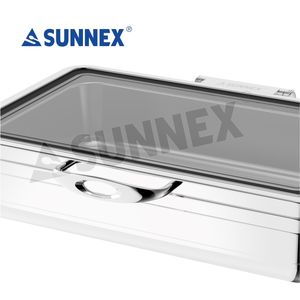 Sunnex <b>Food</b> <b>Warmer</b> Chafing Roma Series Hotel Supply Stainless Steel 304 Restaurant Full Size 8.5ltr Electric Chafing Dishes Set - Product Image 5