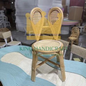 Wholesale Handmade Rattan <b>Kid</b> <b>Chair</b> Baby Toddler Seat Natural Wicker Children Furniture for Events - Product Image 3