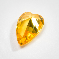 Redleaf prix de gros jaune doré violet blanc champagne couleur zircon cubique 5A allongé coeur coupe synthétique CZ pierre