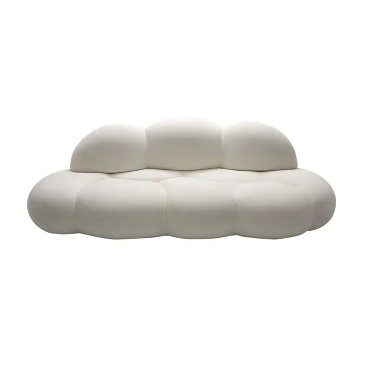 Unique design white modern sofa color tufted armless white sofa