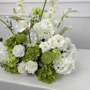 Wholesale Hot Sale Realistic Fresh <strong>Wedding</strong> Aisle Floral Decoration 70cm Artificial <strong>Green</strong> <strong>White</strong> Flower Aisle Flowers <strong>Bouquet</strong> - Product Image 5