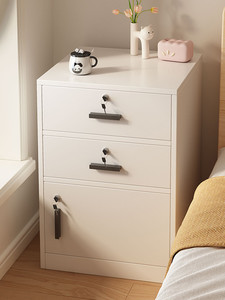 Mueble <span class=keywords><strong>de</strong></span> Almacenamiento Pequeño <span class=keywords><strong>y</strong></span> Moderno para el Lado <span class=keywords><strong>de</strong></span> la Cama, con Cerradura Multifuncional <span class=keywords><strong>y</strong></span> Escritorio en la Cabecera - Product Image 2