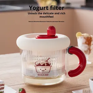 Griekse Yoghurtmaker Met Roestvrijstalen Container Zelfgemaakte Cold Brew Filter Mand Wei Separator Gaas Pp Materiaal Zeef - Product Image 2