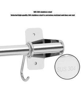 Portautensili da Parete in Acciaio Inox con Ganci per Carne e Gancio Anale, Barra da Cucina con 6/8/10 Ganci Rimovibili - Product Image 3