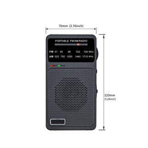 Pocket AM/FM Emergency Radio, Battery-Powered with Anti-Drop Design & Built-In Speaker - Product Image 2