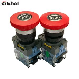 Si & hel la38 22mm 10A dừng khẩn cấp tự khóa nút nhấn màu đỏ chuyển đổi nhựa điện tử nhà/Máy/thiết bị công nghiệp - Product Image 3