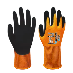 Cold-proof WG-320 Thermo Lite light work gloves orange acrylic spandex natural latex work gloves