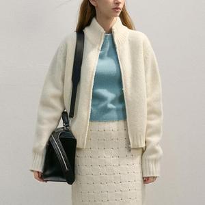 ODM Manufacturer Custom Turtleneck Zip Up Knitted Cardigan <strong>Sweater</strong> Quality <strong>Turtle</strong> <strong>Neck</strong> Two Way Zipper <strong>Sweater</strong> for Women - Product Image 2