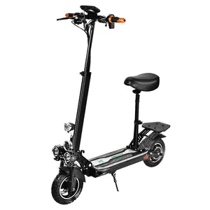 热卖800W 48v电动踏板车强力10英寸轮胎踏板车，带闪光踏板和尾翼