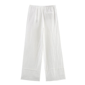 <span class=keywords><strong>Pantaloni</strong></span> e <span class=keywords><strong>Pantaloni</strong></span> <span class=keywords><strong>Larghi</strong></span> in <span class=keywords><strong>Lino</strong></span> per <span class=keywords><strong>Donna</strong></span> con Coulisse in Vita, Design Vintage, Casual e Comodi, Disponibili in 3 Colori - Product Image 2