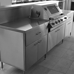 Modern Stainless Steel Outdoor Kitchen BBQ Grill Kitchen Cabinet Mobile Kitchen Garden Set