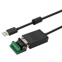 Cable de Comunicación USB a RS485 RS422 UOTEK, Blindado y Trenzado, Adaptador con Conector Macho DB9 de 1.5m, Convertidor para Computadora UT-8422