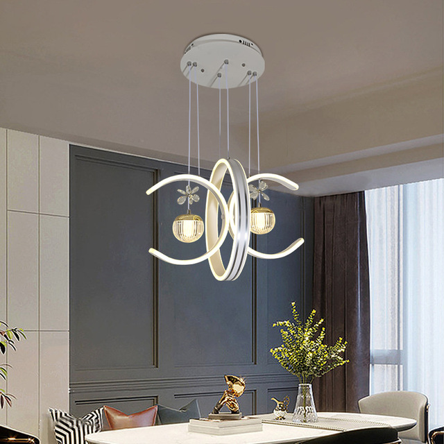 Custom Led Chandelier Ceiling Mounted Lighting Gold Circle Acrylic Bedroom Lamp Modern Chandeliers Pendant Light