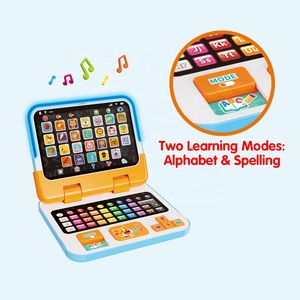 كمبيوتر لوحي وكمبيوتر محمول 2 في 1 تعلم الأطفال الأبجدية التعليمية المبكرة وتعليم هجاء الكلمات لعبة كمبيوتر محمول تعمل باللمس - Product Image 2
