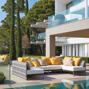 Chaise longue de piscine d'hôtel moderne, mobilier d'extérieur, lit de soleil pour villa de plage, lit de soleil en corde, balcon, salon, chaises longues écologiques et durables - Product Image 1