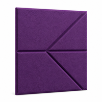 Décorations carrées en feutre de qualité professionnelle pour la décoration intérieure DIY, autocollantes, insonorisantes, pour murs