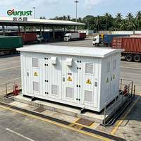 Transformateur compact 10 kV 0,4 kV 1000 kVA, poste de transformation triphasé 50 Hz, type boîtier préfabriqué extérieur pour parc industriel