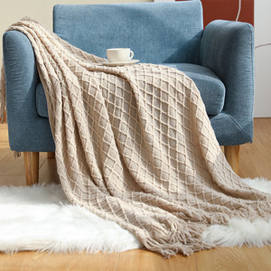 Aoyatex Geometry Adult Wearable Soft <strong>Chunky</strong> Crochet Acrylic <strong>Knitted</strong> Blanket <strong>Throw</strong> for Office Break <strong>Throws</strong> and Blankets - Product Image 5