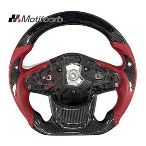 Volante de Fibra de Carbono LED Personalizado con Empuñaduras de Cuero Rojo para Toyota GR Supra 2.0 3.0 A90 A91 2018-2026, Mejora del Interior - Product Image 1