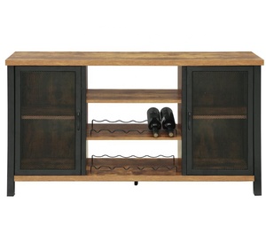 Bette Home Armoire 2 portes Armoire de rangement en bois Armoire à vin Salon Industria <span class=keywords><strong>Bar</strong></span> à vin - Product Image 2