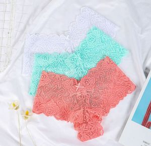 Bikini <span class=keywords><strong>de</strong></span> <span class=keywords><strong>encaje</strong></span> para mujer, pantalones cortos <span class=keywords><strong>de</strong></span> <span class=keywords><strong>encaje</strong></span> Sexy, cintura en V, bragas descaradas transpirables, ropa interior Boyshorts - Product Image 4