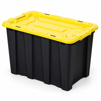 Boîte de rangement industrielle moderne de 55 L en plastique PP avec couvercle, idéale pour entrepôt et outils - Série Moderne en gros