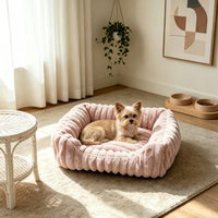 Großhandel Hersteller Großes Hundebett Rutschfest Waschbar Rechteckig Doppelseitig Atmungsaktives Sofa-Hundekörbchen für Große Hunde