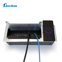 Prise de courant multimédia escamotable intégrée pour table, connexion de données, prise de courant de bureau, boîte de prise de courant cachée pour table, prise de courant de conférence