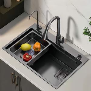 Évier de cuisine en acier inoxydable 304, grand modèle, épaissi, fait main, à cuve unique, pour usage domestique - Offre Spéciale - Product Image 1