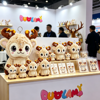 Porte-clés personnalisé en peluche cerf, jouet doux en peluche pour accessoire de sac, cadeau pour enfants