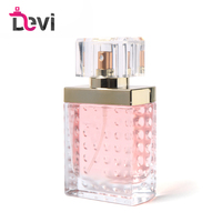 Flacon de parfum rechargeable mini transparent fantaisie Devi Square 10 ml, vide, en verre, avec pulvérisateur à pompe sérigraphié, anti-fuite, écologique