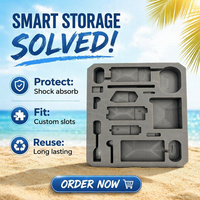 Insert de protection en mousse EVA haute dureté, recyclable et écologique, pour boîte de rangement d'outils
