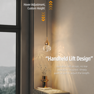 Luminaire suspendu créatif en forme de gourde dorée pour entrée, petit lustre réglable pour fond de grille, chambre à coucher, chevet - Product Image 4