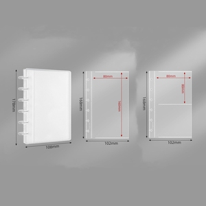 फ्रॉस्टेड पीपी कवर के साथ डिस्बाउंड फोटो एल्बम 20 शीट स्पष्ट pp फोटोकार्ड आस्तीन 6 डिस्क बाध्य आयोजक बाईं ओर खुली जेबें - Product Image 2