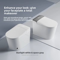Toilette intelligente avec bidet, entièrement automatique, commande vocale, modèle tout-en-un, céramique, électrique, usage domestique, sans restriction de pression d'eau