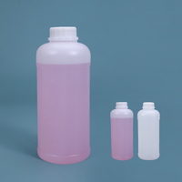 Bouteille en plastique de 1 litre pour produits chimiques, bouteilles à bouchon à vis en HDPE avec logo personnalisé