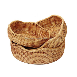 Cestas de Almacenamiento Rectangulares Rústicas Multiusos de Fibra Vegetal Ecológica y Ratán Natural para la Organización del Hogar - Product Image 4