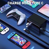 Nintend pour Switch 15V 2.6A EU US JP Mur de flux thermique pour Switch 39W 45W Type-C Chargeur d'alimentation rapide avec support de charge