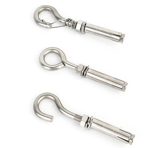 Vis <span class=keywords><strong>d</strong></span>'expansion à tête courbée en acier inoxydable Jingguda PZ-06, crochet de fixation, anneau <span class=keywords><strong>d</strong></span>'expansion galvanisé, capacité de 350 kg - Product Image 3