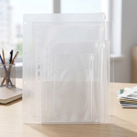Organisateur de reçus A5 A6 A7 B5 A4 à 6 anneaux, pochette de rangement en PVC, design simple et portable, impression numérique, pour usage au bureau