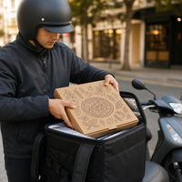 Boîte à pizza en carton ondulé personnalisée, emballage alimentaire pour la livraison à emporter, pour restaurant