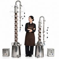 Chaudière de distillation en cuivre Ace 50L 60L 80L, équipement de distillation d'alcool miniature pour usage domestique, pièce de distillerie de whisky