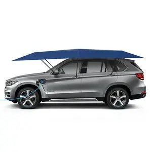 Nouvelle arrivée 4.2 mètres semi-automatique et automatique 2 en 1 abri de voiture portable automatique voiture parapluie tente auvent voiture ombre