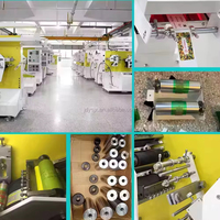 Machine d'impression flexographique rotative 4 couleurs pour rubans en satin de polyester et taffetas de nylon