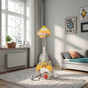 Fornitura di massa per bambini al coperto Mini basket Rack a forma di auto telaio <span class=keywords><strong>da</strong></span> basket con anello di lancio sport Stand giocattolo per la casa - Product Image 3
