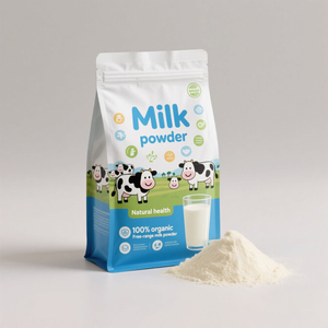 Custom Printed Flat Bottom <strong>Pouch</strong> Plastic Aluminum Foil Mylar Ziplock Food Stand up Packaging Bag for <strong>Milk</strong> Powder - Product Image 3