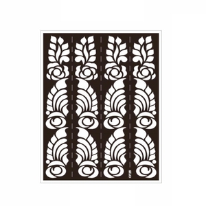 Pegatinas de <span class=keywords><strong>tatuajes</strong></span> de henna con diseño de <span class=keywords><strong>flores</strong></span>, plantillas personalizadas para pulseras, pegatinas de <span class=keywords><strong>tatuajes</strong></span> de henna temporales con diseños adhesivos para el cuerpo - Product Image 1