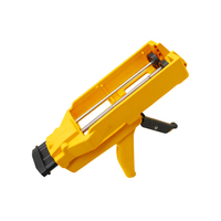Pistolet à calfeutrer en métal avec couteau de coupe pistolet à calfeutrer pour mastic à ciment Double cartouche outil de calfeutrage adhésif pour couture de carreaux